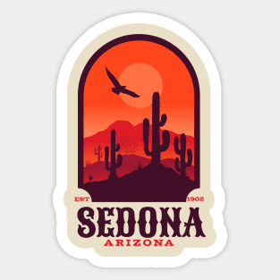 Sedona Arizona Scottsdale Arizona Retro Vintage Arizona Boho Desert Saguaro Cactus Mountains Sticker